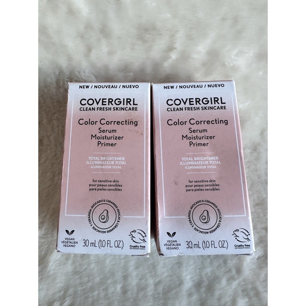 2pk COVERGIRL Clean Fresh Skincare Serum Primer and Moisturizer Light 1.0 fl oz - Picture 5 of 5